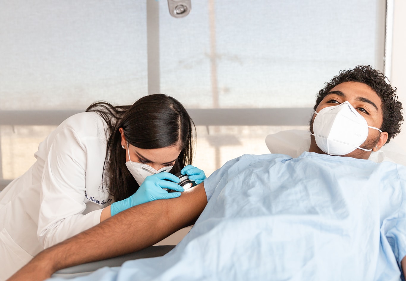 patient receiving a skin cancer check in new jersey